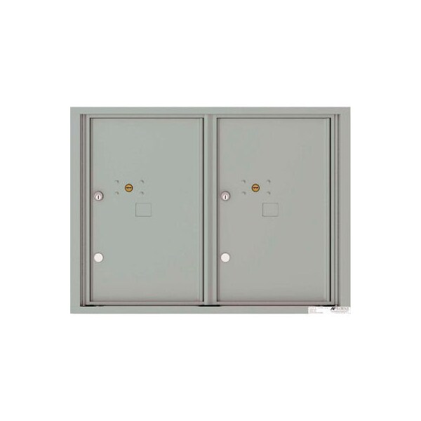 Florence Mfg Co Florence Versatile 4C Horizontal Mailbox 4C06D-2P, 23-1/4"H, 2 Parcel, Front Loading, Silver, USPS 4C06D-2PSS - main